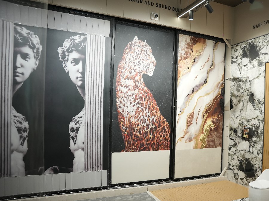 Designer tile gallery at HCS Home's showroom in Ambala